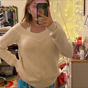 abercrombie cream sweater